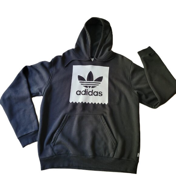 Adidas Skateboarding Black Box Logo Trefoil Hoodie Men’s Medium Fleece  Item Des - Picture 1 of 8